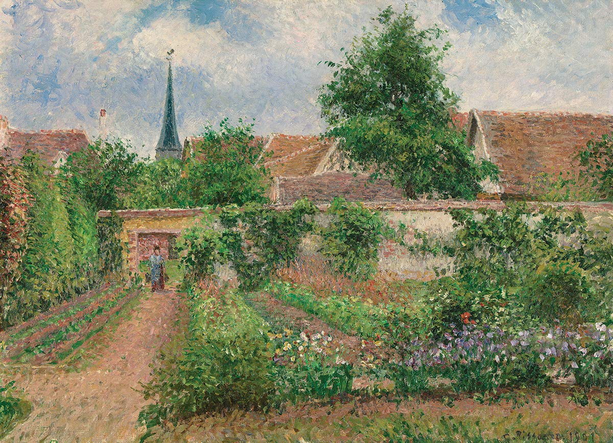 60年程前に購入　Camille Pissarro カミール　ピサロ自然・風景画 Amazon.com: Vegetable Garden, Overcast Morning, Eragny by Camille